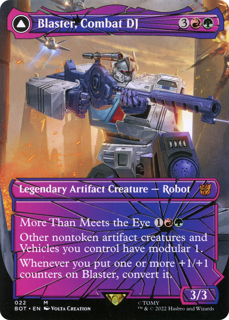 Blaster, Combat DJ // Blaster, Morale Booster (Shattered Glass) [Universes Beyond: Transformers]
