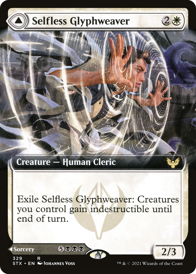 Selfless Glyphweaver // Deadly Vanity (Extended) [Strixhaven: School of Mages]