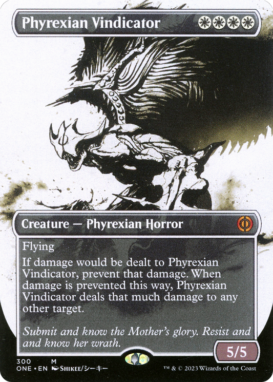 Phyrexian Vindicator (ONE-300) - Phyrexia: All Will Be One: (Showcase) (Borderless) Foil