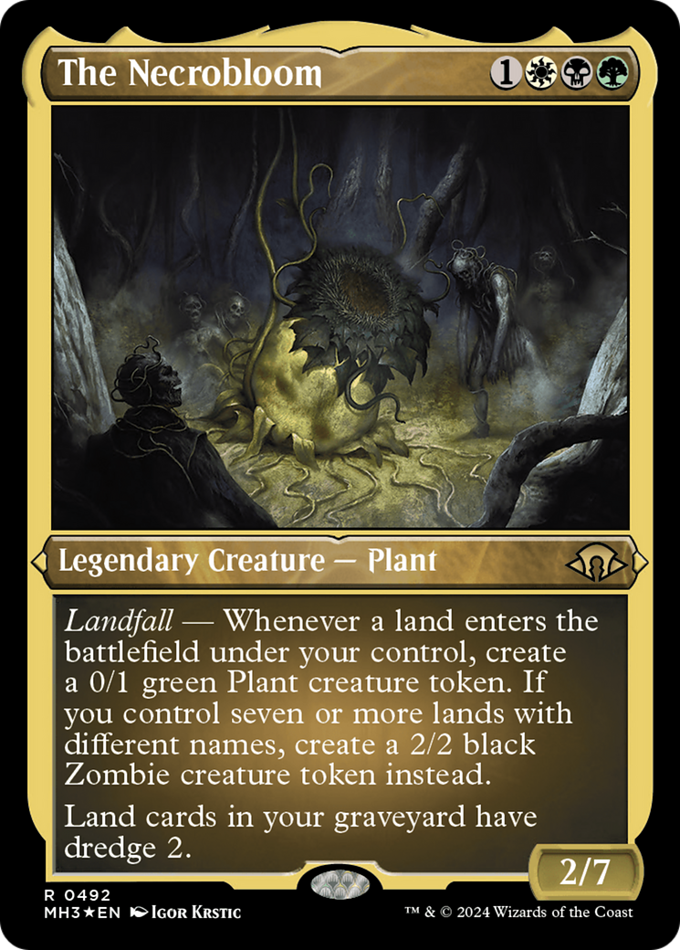 The Necrobloom (MH3-492) - Modern Horizons 3 Etched Foil