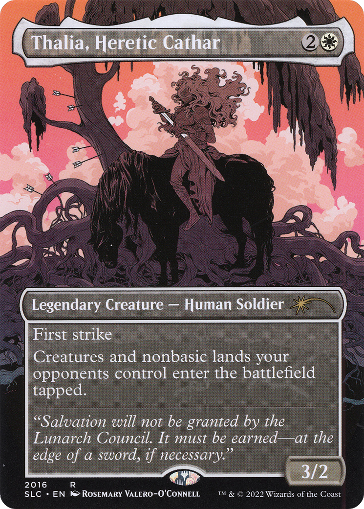 Thalia, Heretic Cathar (Borderless) [Secret Lair 30th Anniversary Countdown Kit]