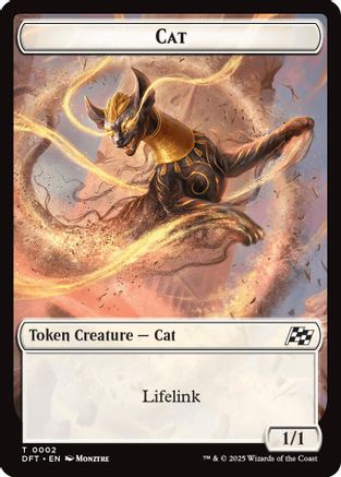 Cat // Thopter (0010) Double-Sided Token (DFT-2 // 10) - Aetherdrift