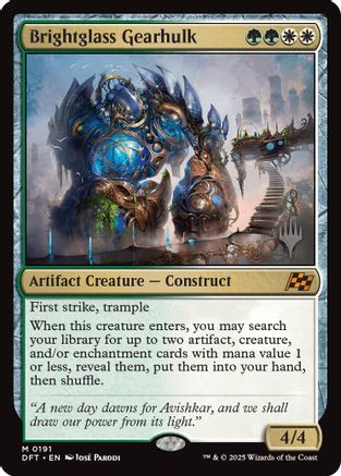 Brightglass Gearhulk (PPDFT-191) - Promo Pack: Aetherdrift Foil