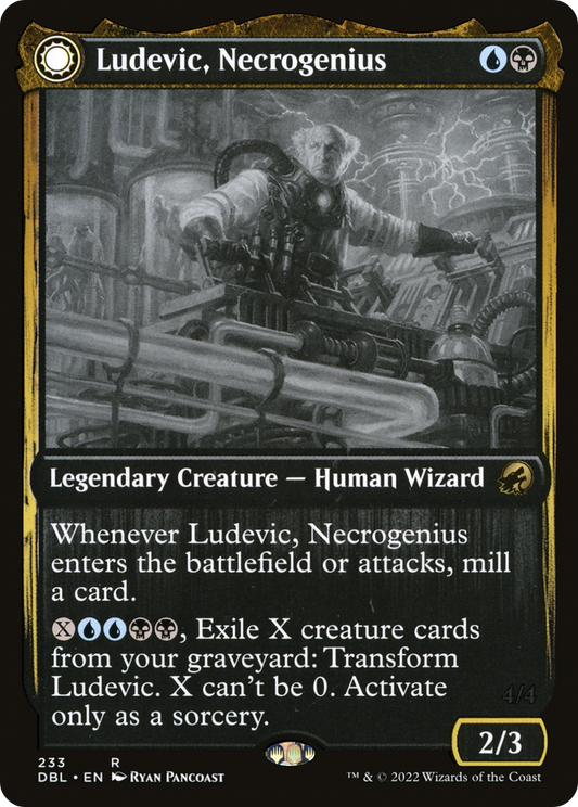 Ludevic, Necrogenius // Olag, Ludevic's Hubris (DBL-233) - Innistrad: Double Feature: (Double Faced Transform)