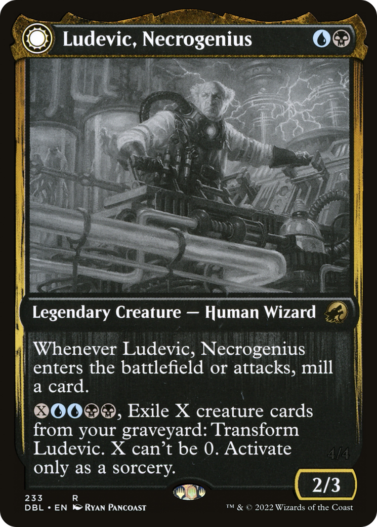 Ludevic, Necrogenius // Olag, Ludevic's Hubris (DBL-233) - Innistrad: Double Feature: (Double Faced Transform) Foil