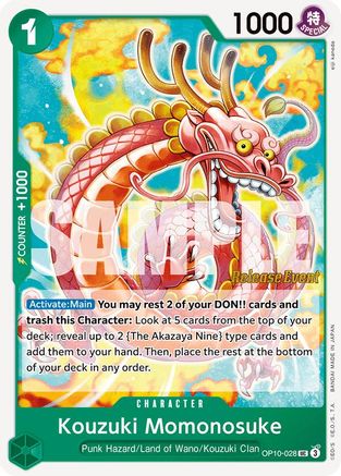 Kouzuki Momonosuke [Royal Blood Release Event Cards]