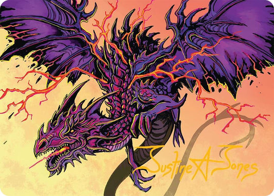 Stormshriek Feral Art Card (35/54) (Gold-Stamped Signature) [Tarkir: Dragonstorm Art Series]
