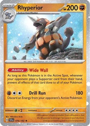 Rhyperior (076/142) (Cosmos Holo) [Scarlet & Violet: Stellar Crown]