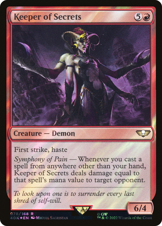 Keeper of Secrets (Surge Foil) [Universes Beyond: Warhammer 40,000]