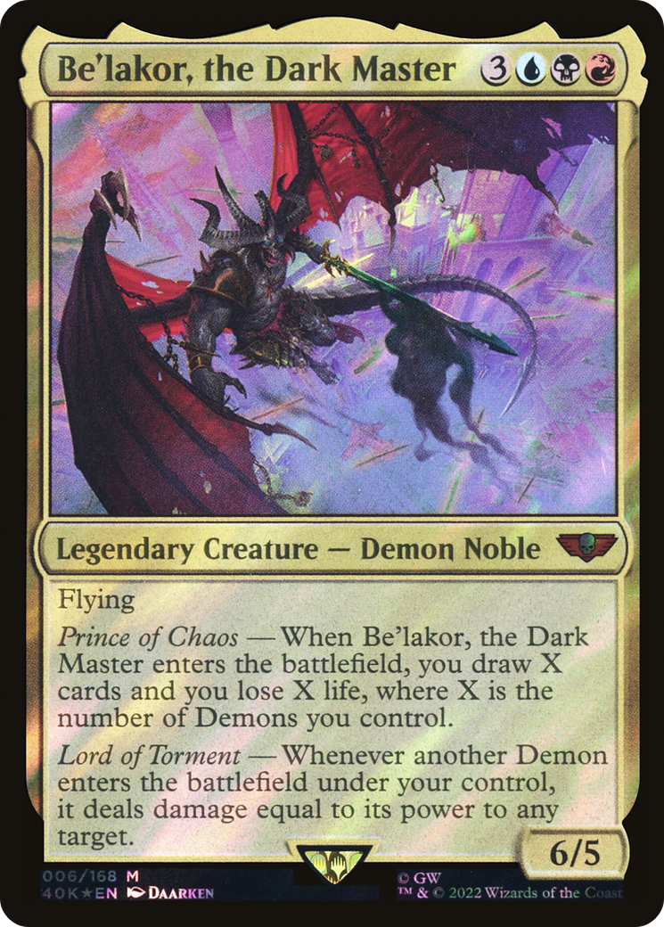 Be'lakor, the Dark Master (Surge Foil) [Universes Beyond: Warhammer 40,000]