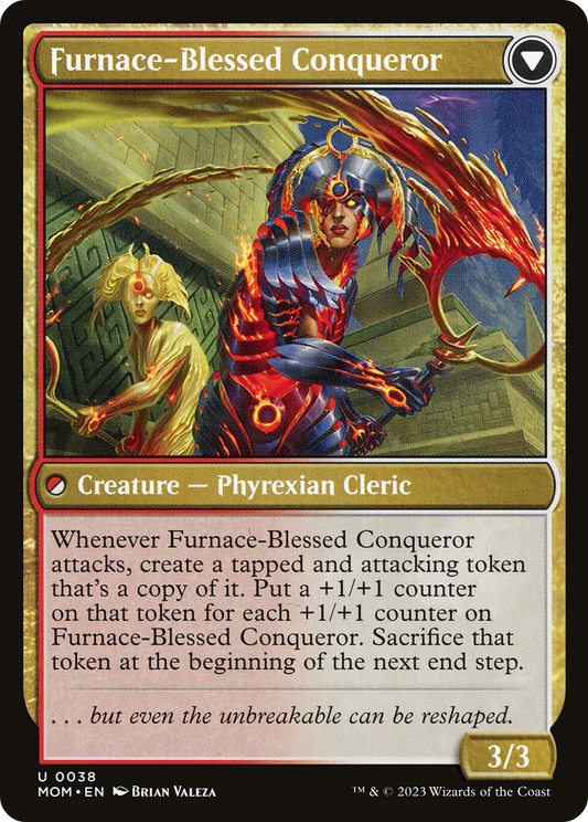 Sun-Blessed Guardian // Furnace-Blessed Conqueror (MOM-038) - March of the Machine