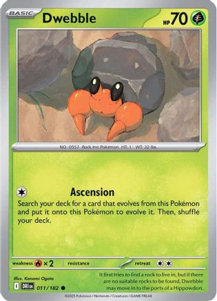 Dwebble (011/182) [Scarlet & Violet: Destined Rivals]