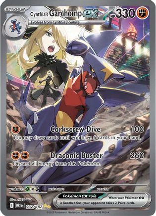 Cynthia's Garchomp ex (232/182) [Scarlet & Violet: Destined Rivals]
