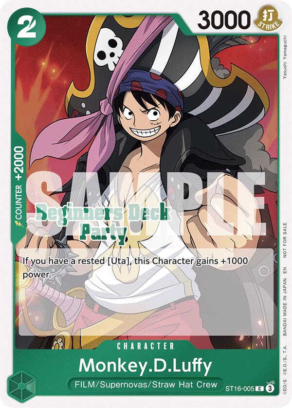 Monkey.D.Luffy (ST-23 - ST-28 Beginners Deck Party) [Participation] [One Piece Promotion Cards]