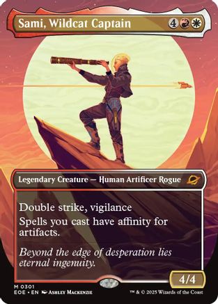 Sami, Wildcat Captain (Borderless) (EOE-301) - Edge of Eternities Foil