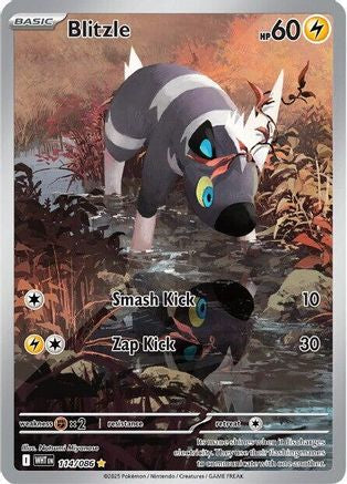 Blitzle 114/086  - Holofoil SV White Flare - Illustration Rare