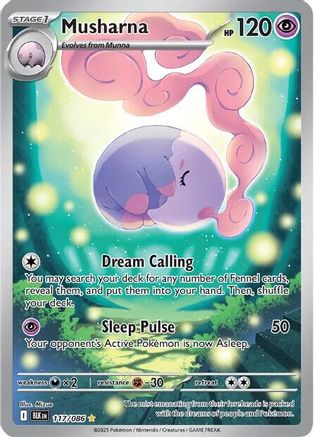 Musharna 117/086  - Holofoil SV Black Bolt - Illustration Rare