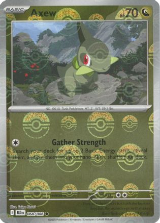 Axew (Poke Ball Pattern) 068/086  - Holofoil SV Black Bolt - Common