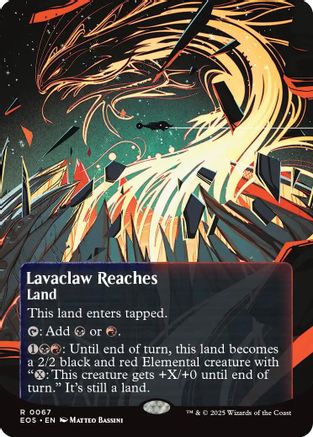 Lavaclaw Reaches (0067) (Borderless) (EOE-067) - Edge of Eternities Foil