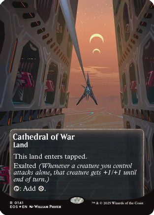 Cathedral of War (0141) (Borderless) (Galaxy Foil) (EOE-141) - Edge of Eternities Foil