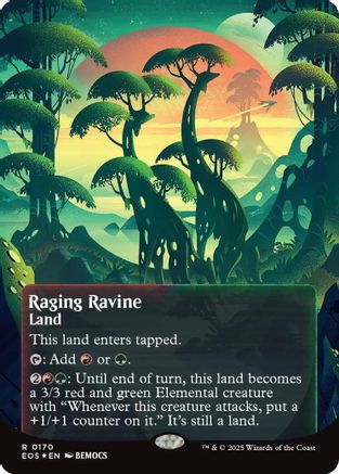 Raging Ravine (0170) (Borderless) (Galaxy Foil) (EOE-170) - Edge of Eternities Foil