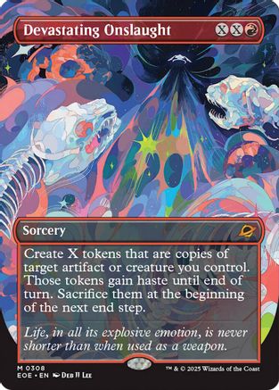 Devastating Onslaught (Borderless) (EOE-308) - Edge of Eternities