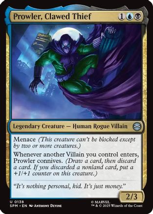 Prowler, Clawed Thief (SPM-138) - Marvel's Spider-Man Foil