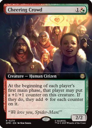 Cheering Crowd (Extended Art) (SPM-270) - Marvel's Spider-Man Foil