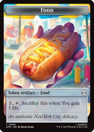 Food // Robot Double-Sided Token (SPM-5 // 6) - Marvel's Spider-Man Foil
