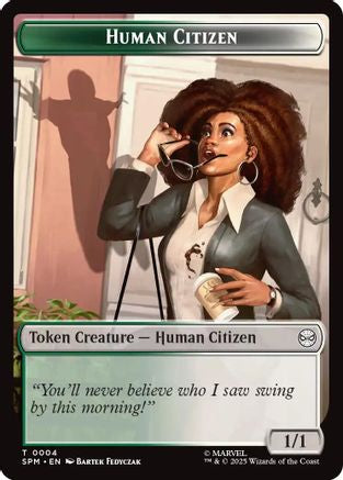 Human Citizen // Treasure Double-Sided Token (SPM-4 // 7) - Marvel's Spider-Man Foil