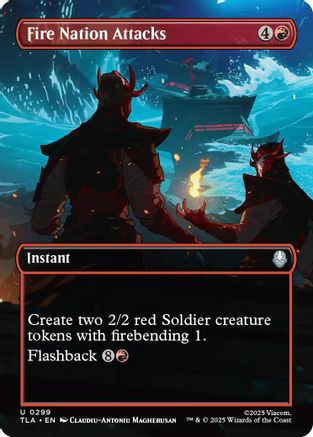 Fire Nation Attacks (Borderless) (TLA-299) - Avatar: The Last Airbender Foil