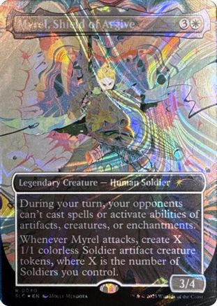 Myrel, Shield of Argive (Halo Foil) (SLC-040) - Secret Lair Countdown Kit Foil