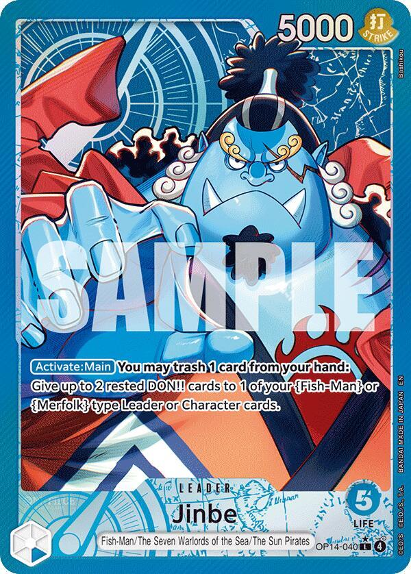 Jinbe - OP14-040 (Alternate Art) [The Azure Sea's Seven]
