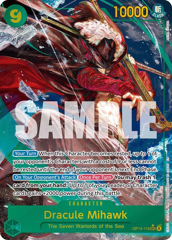 Dracule Mihawk - OP14-119 (Alternate Art) [The Azure Sea's Seven]