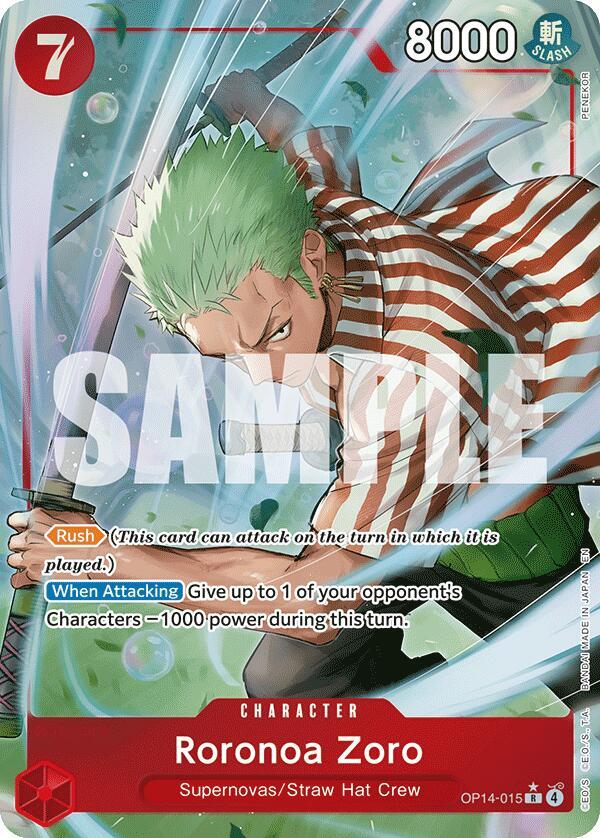 Roronoa Zoro - OP14-015 (Alternate Art) [The Azure Sea's Seven]