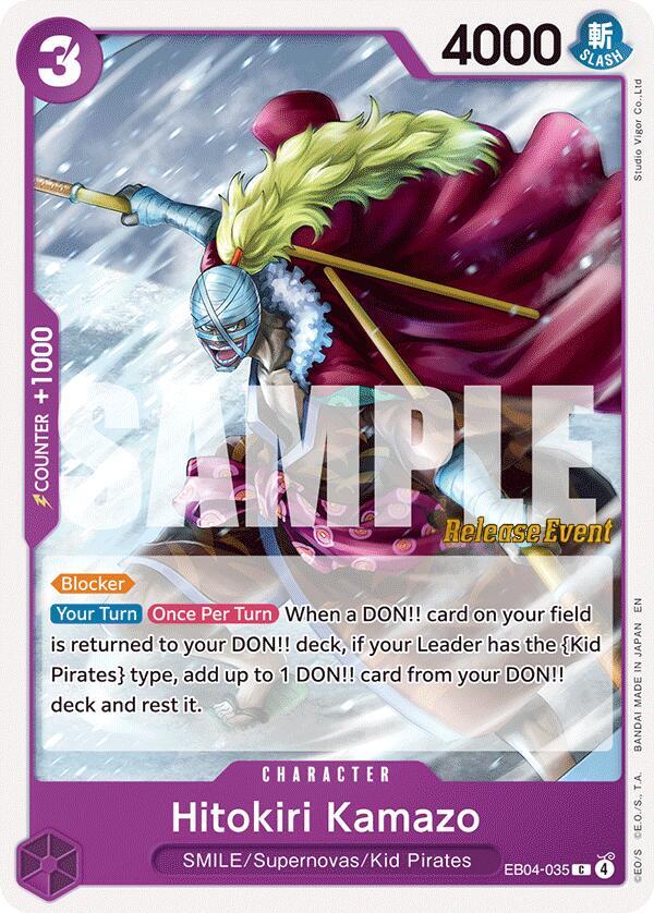 Hitokiri Kamazo (EB04-035) [The Azure Sea's Seven Release Event Cards]