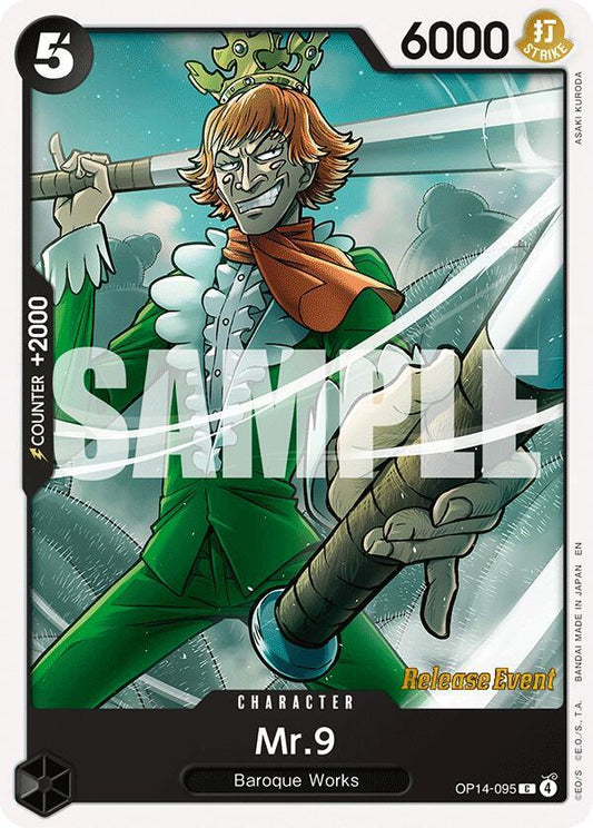 Mr.9 (OP14-095) [The Azure Sea's Seven Release Event Cards]