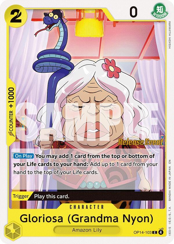 Gloriosa (Grandma Nyon) (OP14-103) [The Azure Sea's Seven Release Event Cards]