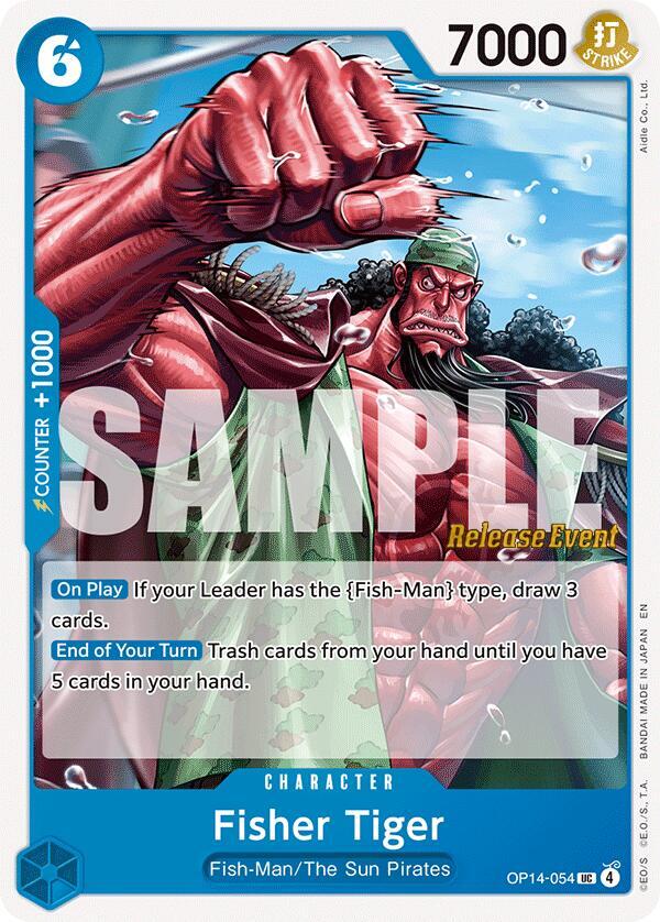 Fisher Tiger (OP14-054) [The Azure Sea's Seven Release Event Cards]