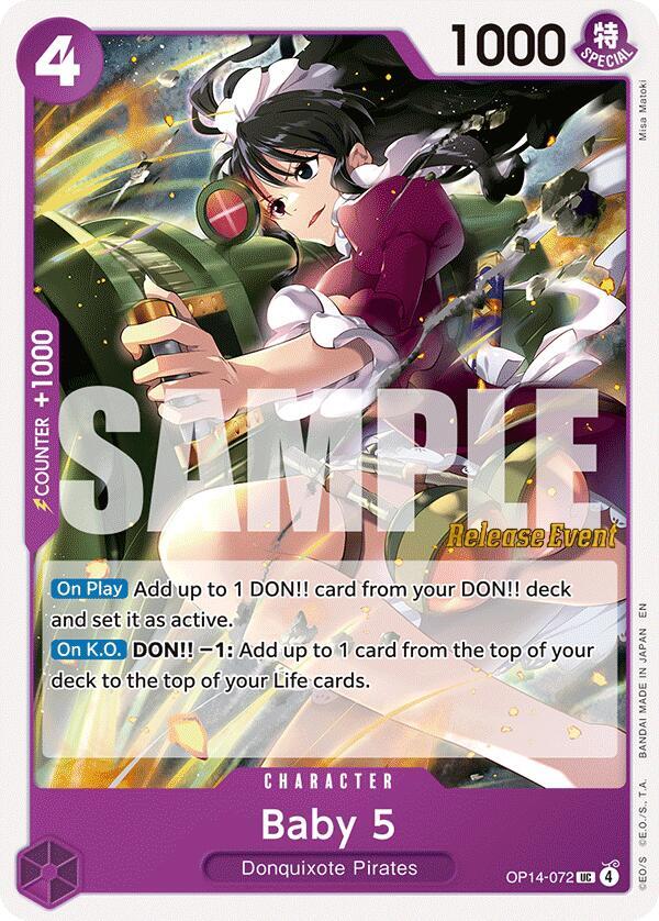 Baby 5 (OP14-072) [The Azure Sea's Seven Release Event Cards]