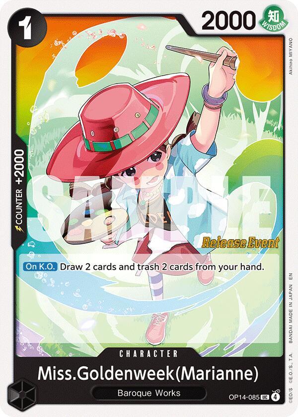 Miss.Goldenweek(Marianne) (OP14-085) [The Azure Sea's Seven Release Event Cards]