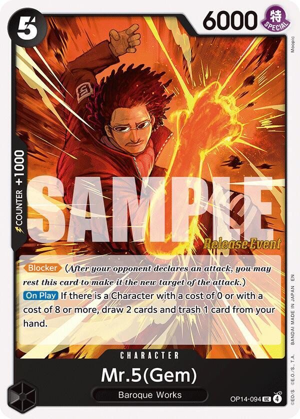 Mr.5(Gem) (OP14-094) [The Azure Sea's Seven Release Event Cards]
