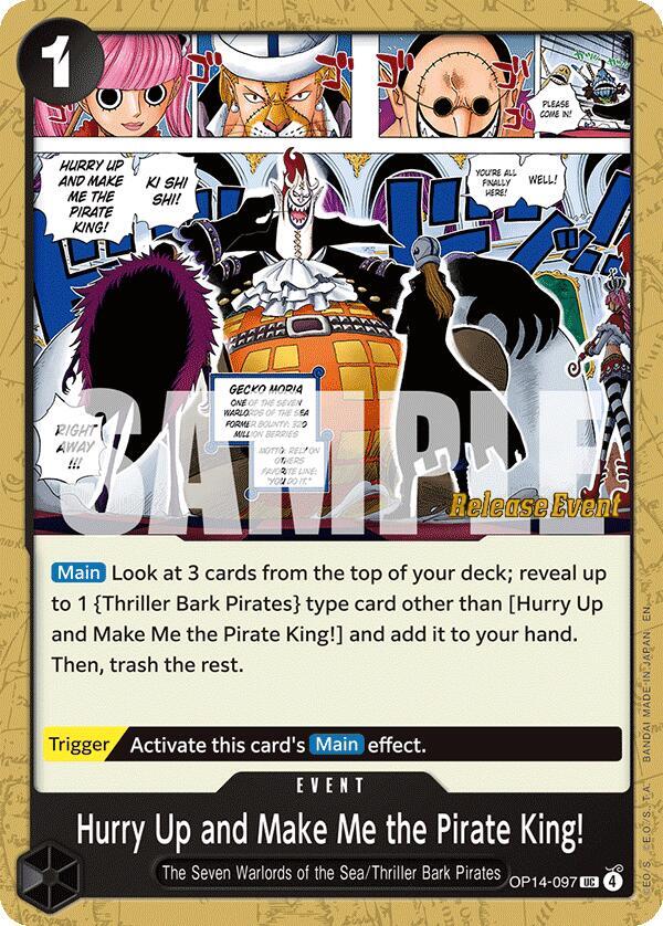 Hurry Up and Make Me the Pirate King! (OP14-097) [The Azure Sea's Seven Release Event Cards]