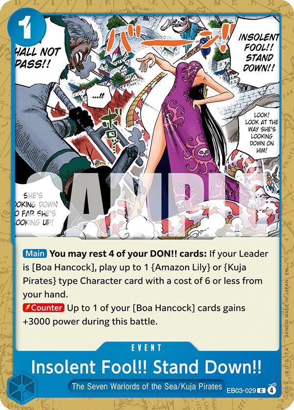 Insolent Fool!! Stand Down!! (EB03-029) [Extra Booster: One Piece Heroines Edition]