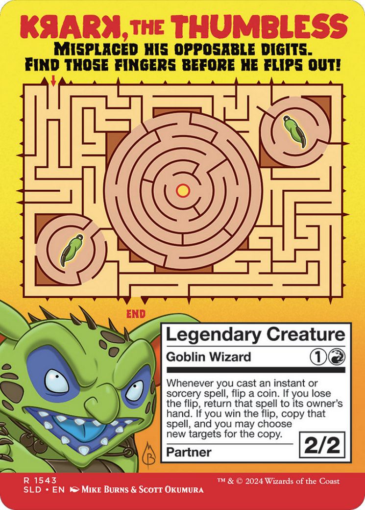 Krark, the Thumbless // Krark, the Thumbless (SLD-1543) - Secret Lair Drop (Borderless)