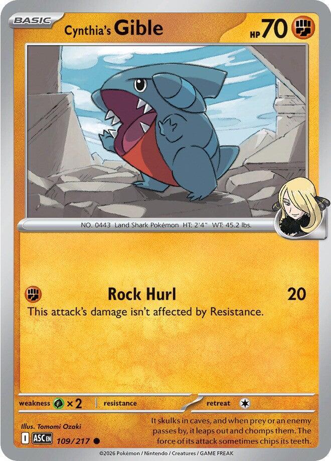 Cynthia's Gible (109/217) [ME: Ascended Heroes]