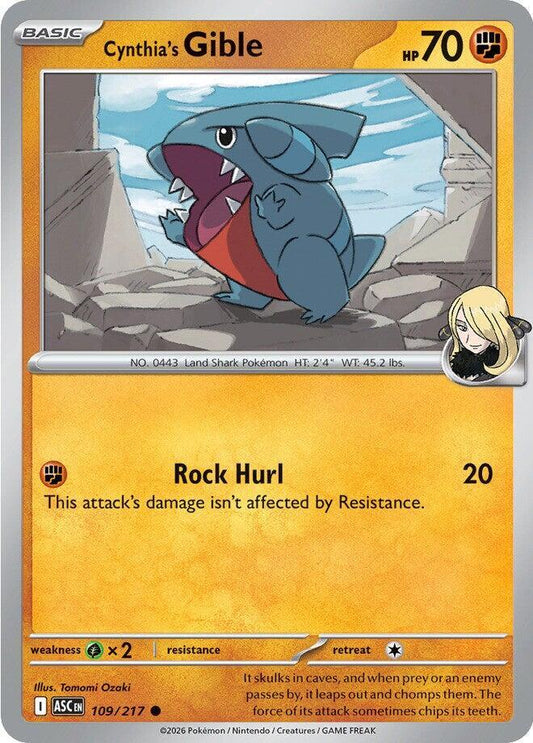 Cynthia's Gible (109/217) [ME: Ascended Heroes]
