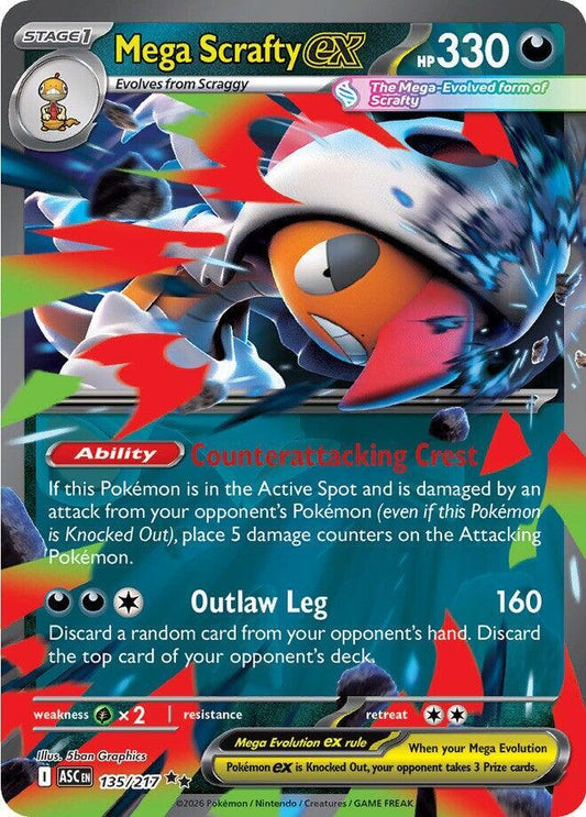 Mega Scrafty ex - 135/217 [ME: Ascended Heroes]