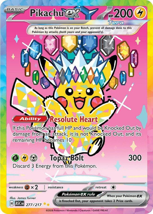 Pikachu ex - 277/217 [ME: Ascended Heroes]
