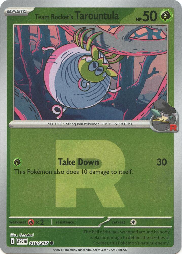 Team Rocket's Tarountula (Team Rocket) (018/217) [ME: Ascended Heroes]